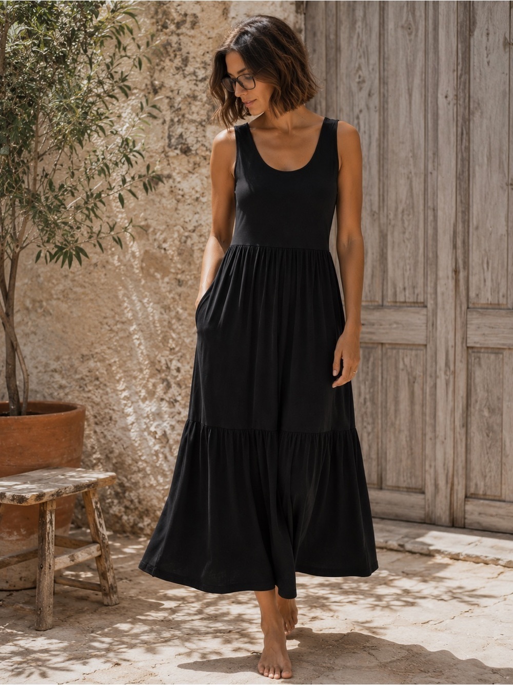 Jason Wu Size Large Black Maxi Dress